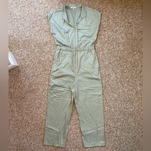 Madewell Short-Sleeve Zip-Pocket Coverall Jumpsuit, size 4